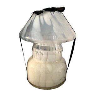 Candle Lamp Hand-blown 2-piece Mushroom Shaped Jar Soy Wax Scented 19 oz NWT